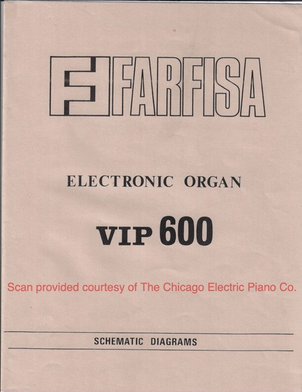 Farfisa VIP 600 Schematic