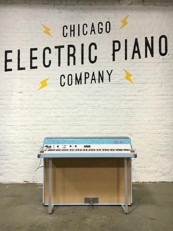 FOR SALE: Custom 'Blue Sky Sparkle' Rhodes Suitcase 73