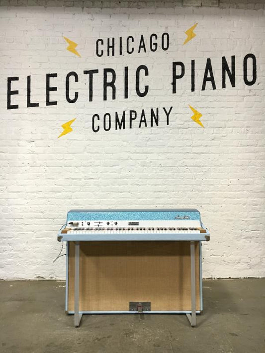 FOR SALE: Custom 'Blue Sky Sparkle' Rhodes Suitcase 73