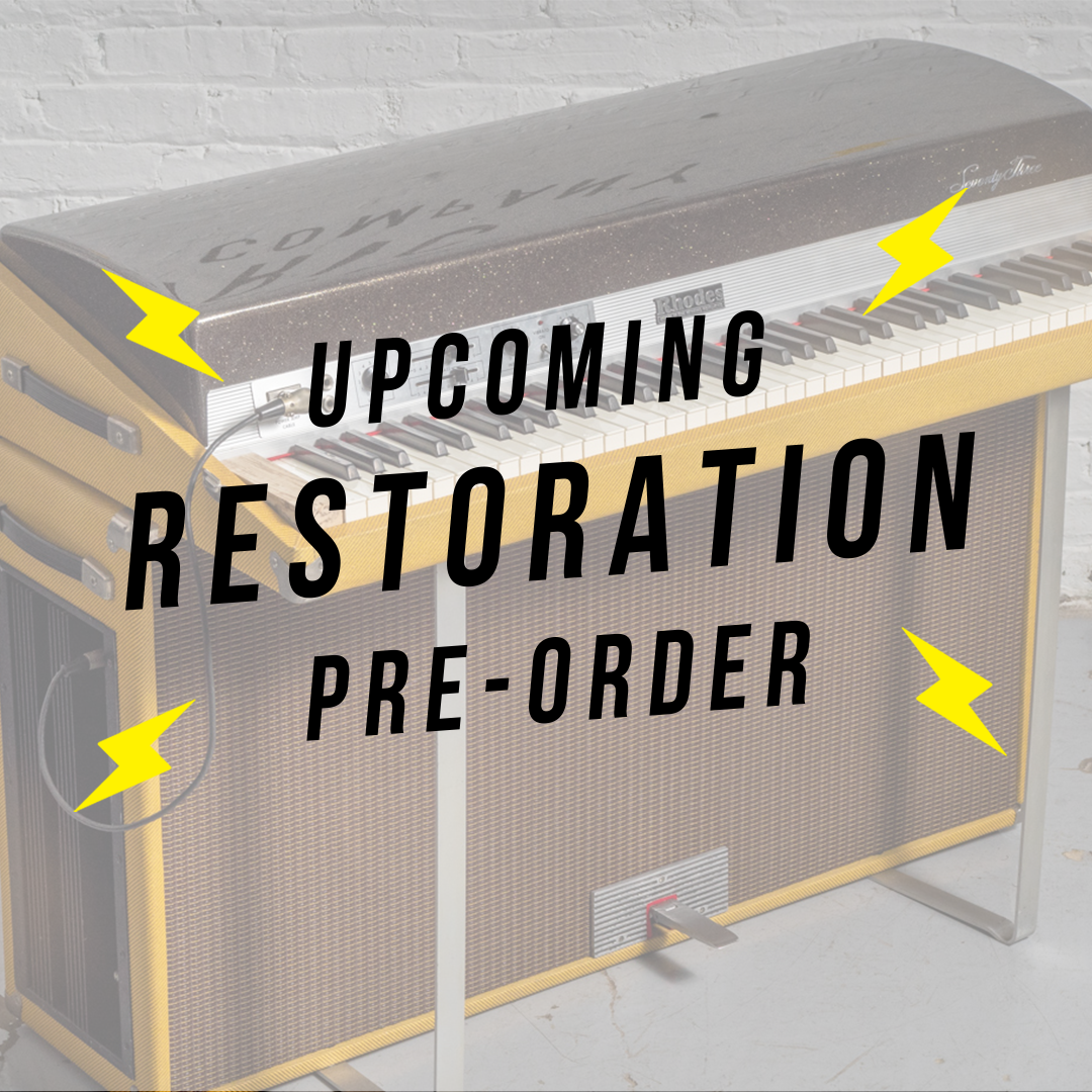 Upcoming restoration pre-order: vintage Fender Rhodes Suitcase electric piano from Chicago Electric Piano Co.