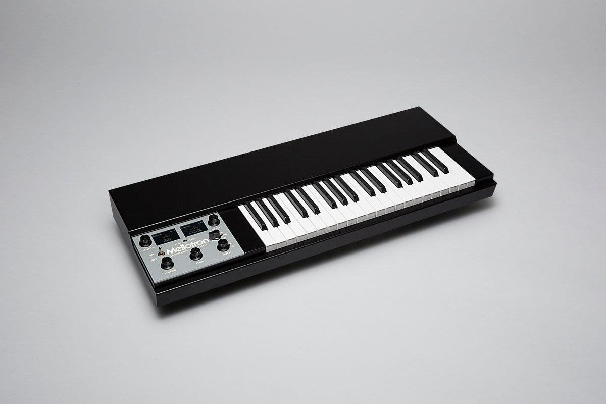 Mellotron M4000D Mini digital Mellotron, black, angled view