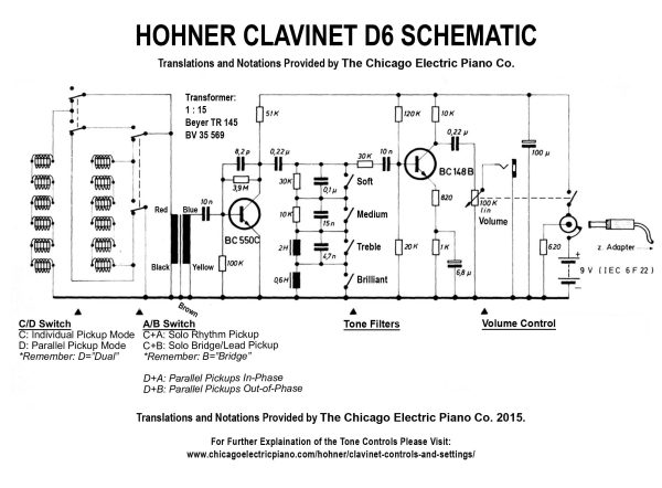 Clavinet D6 Schematic